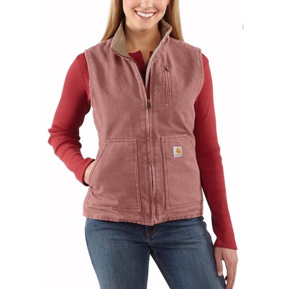 Carhartt Jackets & Blazers - Carhartt for Women Sandstone Mock Neck Vest - Sherpa Lined Size XS